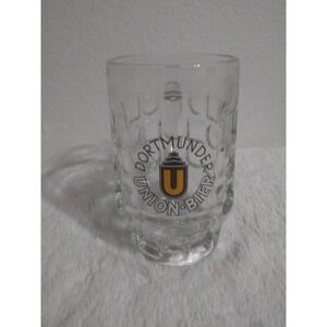 Dortmunder Union Bier Dimple Beer Glass Mug Excellent Condition 0.4 L